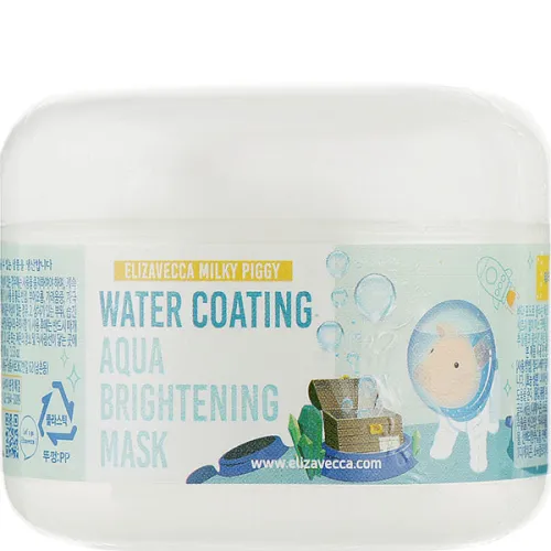 Зволожуюча маска для обличчя освітлююча тон шкіри Elizavecca Milky Piggy Water Coating Aqua Brightening Mask, 100 г.