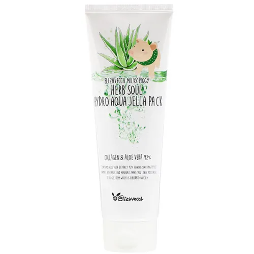 Зволожуюча маска для обличчя Elizavecca Milky Piggy Herb Soul Hydro Aqua Jella Pack з алое та колагеном, 250 мл.