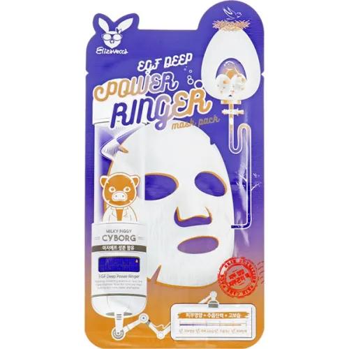 Тканинна маска для обличчя Elizavecca Egf Deep Power Ringer Mask з епідермальним фактором росту, 23 мл.