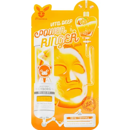 Тканинна маска для обличчя Elizavecca Vita Deep Power Ringer Mask з вітамінним комплексом, 23 мл.