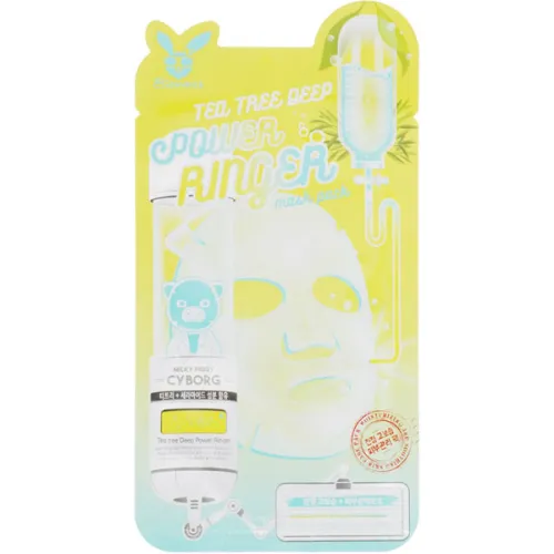 Тканинна маска для обличчя Elizavecca Tea Tree Deep Power Ringer Mask з екстрактом чайного дерева, 23 мл.