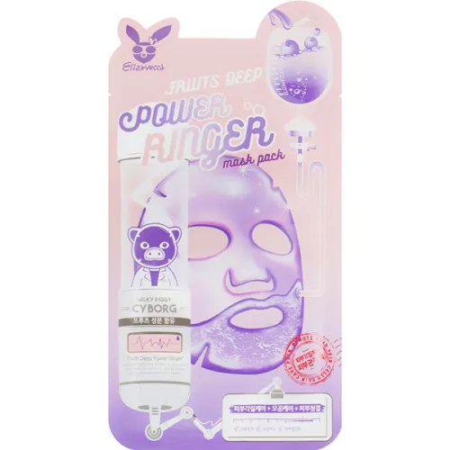 Тканинна маска для обличчя Elizavecca Fruits Deep Power Ringer Mask з екстрактами фруктів, 23 мл.