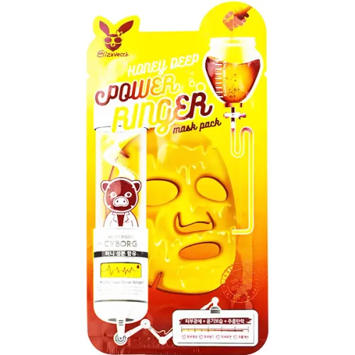 Тканинна маска для обличчя Elizavecca Honey Deep Power Ringer Mask з екстрактом меду, 23 мл.
