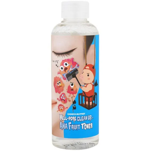 Пілінг-тонік для обличчя Elizavecca Milky Piggy Hell-Pore Clean Up Aha Fruit Toner з фруктовими кислотами, 200 мл.