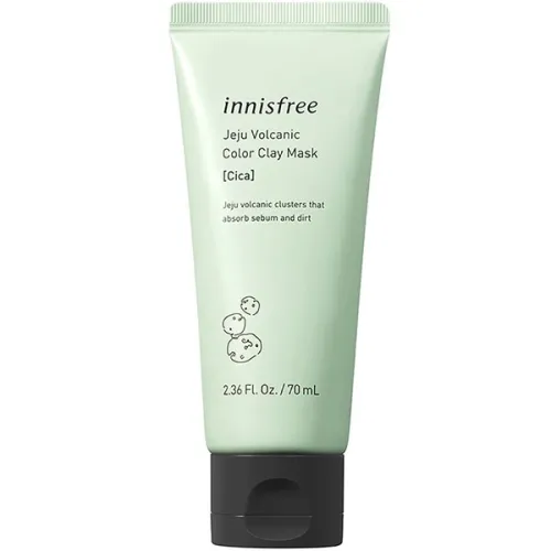 Глиняна маска для обличчя Innisfree Jeju Volcanic Color Clay Mask Cica на основі вулканічної золи з екстрактом центели, 70