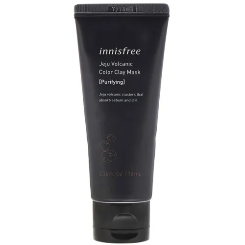 Глиняная очищающая маска для лица Innisfree Jeju Volcanic Color Clay Mask Purifying на основе вулканической золы «черная»