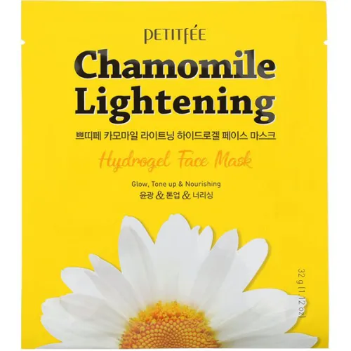 Гідрогелева маска для обличчя Petitfee Chamomile Lightening Hydrogel Face Mask з екстрактом ромашки, 32 г.