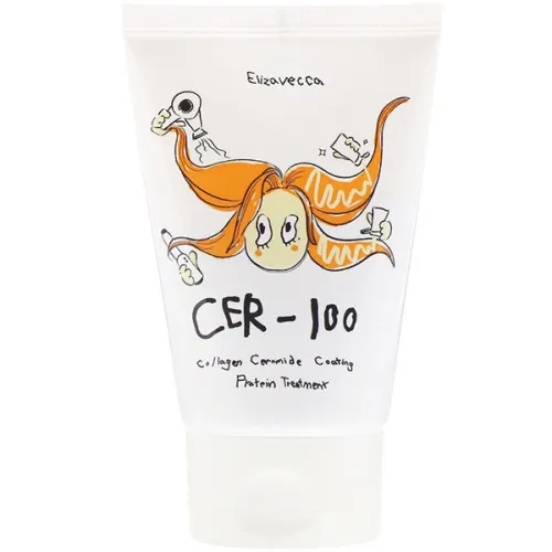 Відновлююча маска для волосся Elizavecca Milky Piggy Collagen Ceramide Coating Protein Treatment Cer-100 з колагеном та