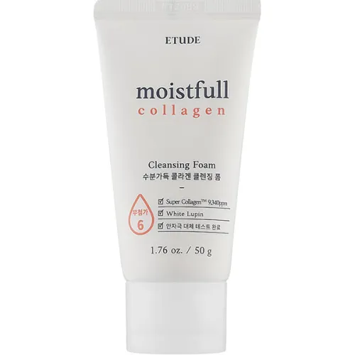 Коллагеновая очищающая пенка для интенсивного увлажнения кожи лица Etude House Moistfull Collagen Cleansing Foam, 150 г.
