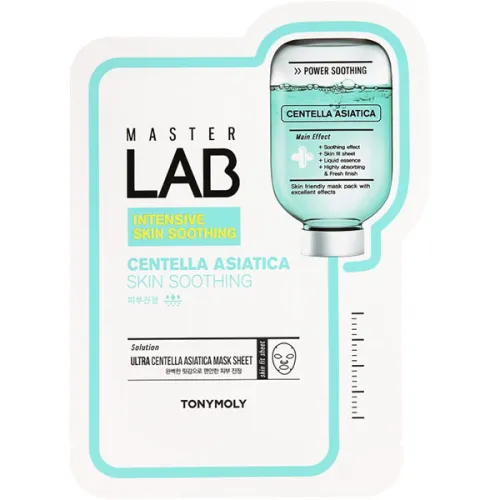 Тканинна маска для обличчя Tony Moly Master Lab Centella Asiatica з екстрактом центелли, 19 г.