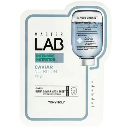 Тканевая маска для лица Tony Moly Master Lab Caviar с экстрактом черной икры, 18 г.