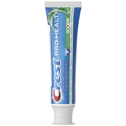 Отбеливающая и сильно освежающая зубная паста-гель Crest Pro-Health With A Touch of Scope Whitening Gel, 130 г.