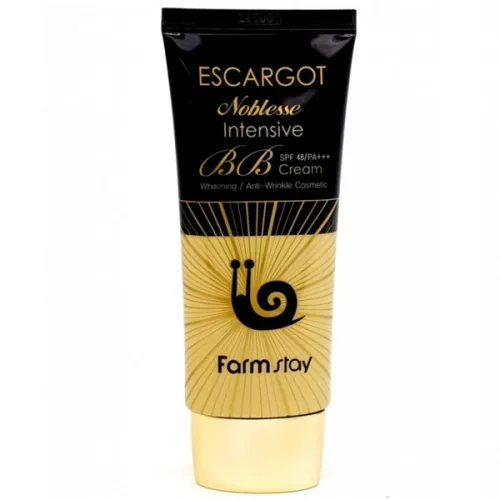 Восстанавливающий BB-крем для лица FarmStay Escargot Noblesse lntensive BB Cream SPF48 PA+++ с экстрактом слизи улитки, 50 г.