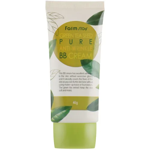 Матирующий ВВ-крем FarmStay Green Tea Seed Pure Anti Wrinkle BB Cream с экстрактом зеленого чая, 40 г.