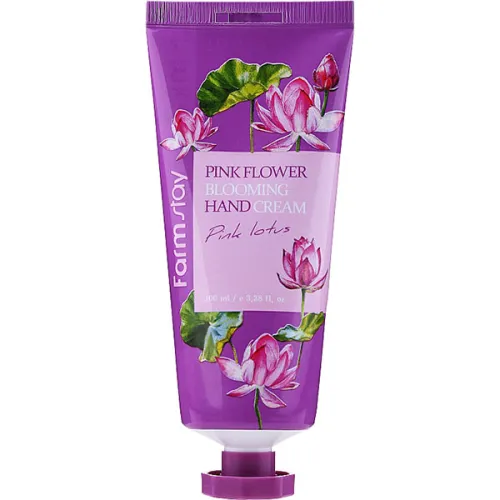 Крем для рук FarmStay Pink Lotus Blooming Hand Cream на основі лотоса, 100 мл.