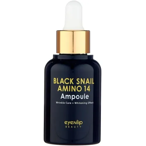Сыворотка для лица Eyenlip Black Snail Amino 14 Ampoule с фильтратом муцина улитки, 30 мл.