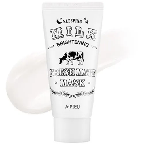 Осветляющая ночная маска для лица A’pieu Sleeping Milk Brightening Fresh Mate Mask, 50 мл.