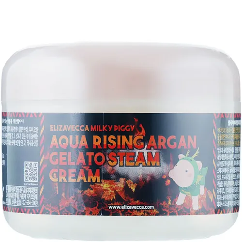 Питательный крем для лица Elizavecca Face Care Aqua Rising Argan Gelato Steam Cream, 100 мл.