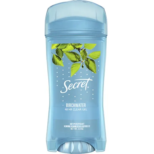 Гелевий дезодорант-антиперспірант «береза» Secret Birchwater 48 HR Clear Gel Antiperspirant, 73 г.