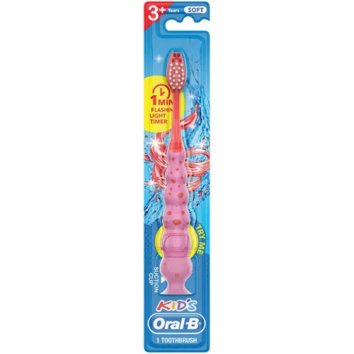Зубная щетка Oral-B Kids Timer with Lights Toothbrush Pink с подсветкой