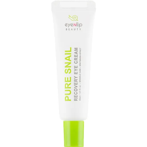 Відновлювальний крем для шкіри навколо очей Eyenlip Pure Snail Recovery Eye Cream Tube з муцином равлика, 30 мл.