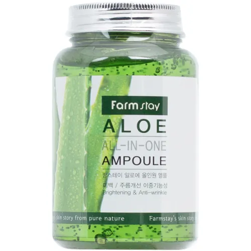 Багатофункціональна ампульна сироватка c екстрактом алое FarmStay Aloe All-In One Ampoule, 250 мл.