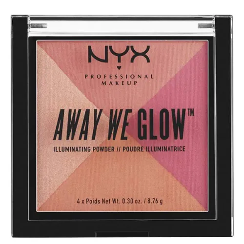 Багатофункціональний хайлайтер для обличчя та тіла NYX Away We Glow Illuminating Powder, 8.76 г.
