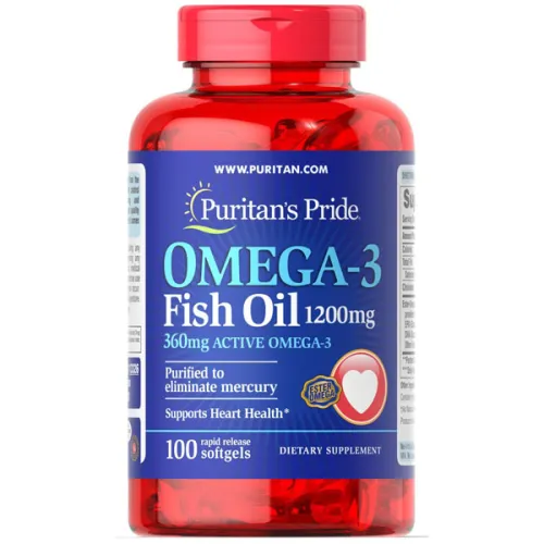 Рыбий жир Puritan’s Pride Omega-3 Fish Oil, 1200 мг.