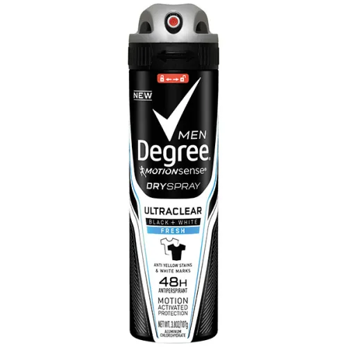 Антиперспірант для чоловіків «кедр, апельсин та ананас» Degree Men UltraClear Black & White Fresh Antiperspirant Dry Spray