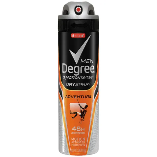 Антиперспірант для чоловіків «деревина та мускус» Degree Men MotionSense Adventure Antiperspirant Dry Spray, 107 г.