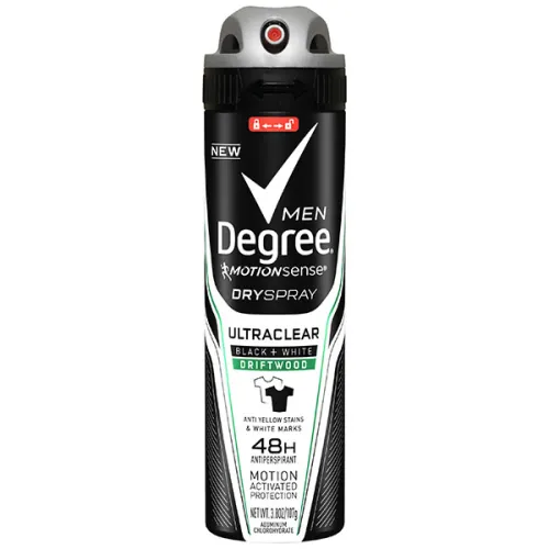 Антиперспірант для чоловіків «деревина та цитрусові» Degree Men UltraClear Black + White Driftwood Antiperspirant Dry Spray