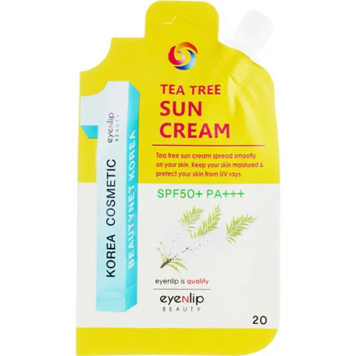 Сонцезахисний крем для обличчя Eyenlip Tea Tree Sun Cream SPF50+ PA+++ з екстрактом чайного дерева, 20 г.