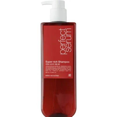 Висококонцентрований шампунь для пошкодженого волосся Mise en Scene Perfect Serum Super Rich Shampoo, 680 мл.
