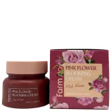 Крем для обличчя FarmStay Pink Flower Blooming Cream Pink Rose з екстрактом троянди, 100 мл.