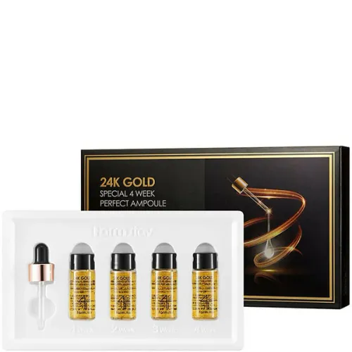 4-х тижневий курс сироваток FarmStay 24K Gold Special 4 Week Perfect Ampoule з золотом і пептидами, 4 шт. х 10 мл.