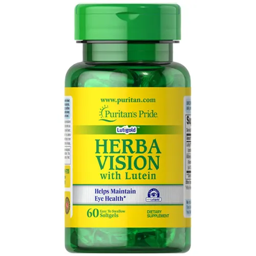 Гелевые капсулы для зрения Puritan’s Pride Herbavision With Lutein с лютеином