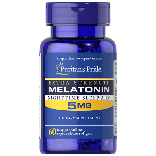 Гелевые капсулы для сна Puritan’s Pride Melatonin с мелатонином, 5 мг.