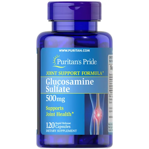 Капсулы для восстановления суставов и связок Puritan’s Pride Glucosamine Sulfate, 500 мг.