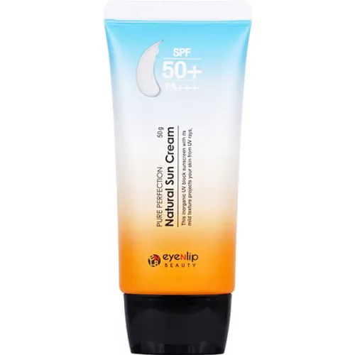 Сонцезахисний крем для обличчя Eyenlip Pure Perfection Natural Sun Cream SPF50+ PA+++ з високим ступенем захисту від сонця