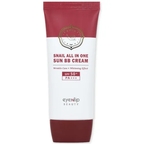 Многофункциональный солнцезащитный BB крем Eyenlip Snail All In One Sun BB Cream SPF50+/PA+++ с муцином улитки, 50 мл.