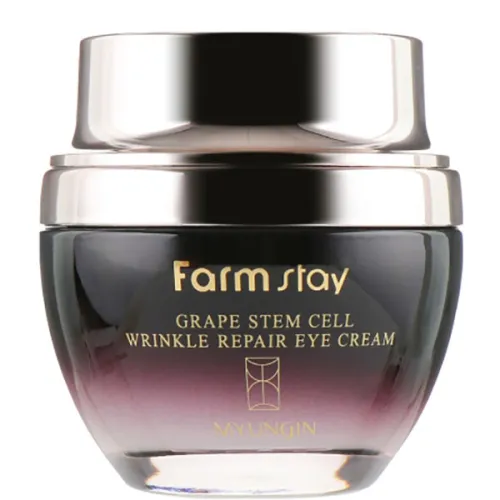 Крем для кожи вокруг глаз FarmStay Grape Stem Cell Wrinkle Repair Eye Cream с фито-стволовыми клетками винограда, 50 мл.
