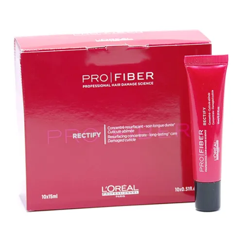 Концентрат для відновлення пошкодженого волосся L’Oreal Professionnel Pro Fiber Rectify Concentrate, 10 шт. х 15 мл.