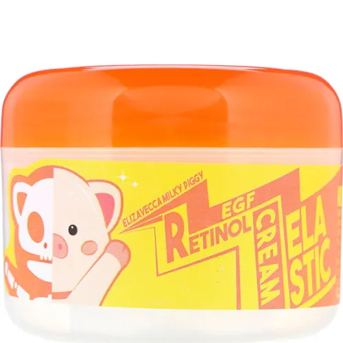 Омолаживающая крем-маска для лица Elizavecca Milky Piggy EGF Elastic Retinol Cream с ретинолом, 100 г.