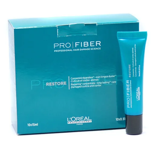 Концентрат для восстановления поврежденных волос L’Oreal Professionnel Pro Fiber Restore Concentrate, 10 шт. х 15 мл.