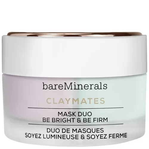 Осветляющая и укрепляющая двойная маска для лица bareMinerals Claymates Be Bright & Be Firm Mask Duo, 58 г.