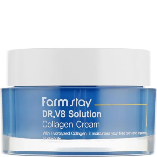 Крем для лица FarmStay DR.V8 Solution Collagen Cream с коллагеном, 50 мл.