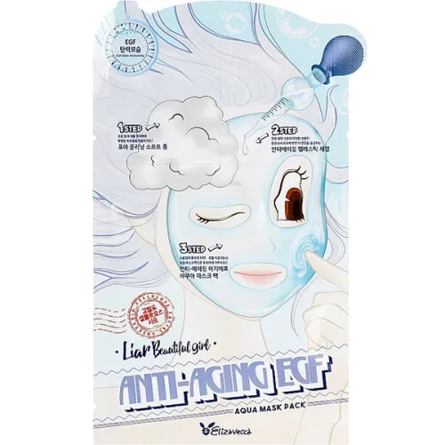 Триступенева антивікова маска для обличчя Elizavecca Anti-Aging EGF Aqua Mask Pack, 25 мл.