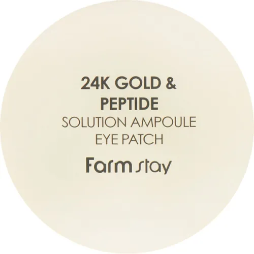 Гідрогелеві патчі для очей FarmStay 24K Gold & Peptide Solution Ampoule Eye Patch з екстрактом золота і пептидами