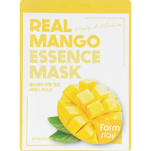 Тканинна маска для обличчя FarmStay Real Mango Essence Mask з екстрактом манго, 23 мл.