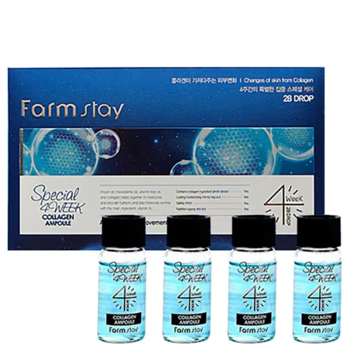 4-х тижневий курс сироваток FarmStay Special 4-Week Collagen Ampoule з колагеном, 4 шт. х 10 мл.